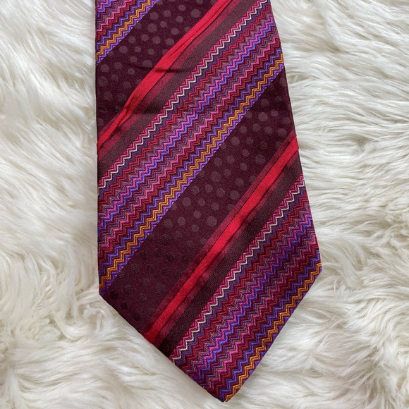 Missoni Red/Purple Design Tie - Picture 2 of 4